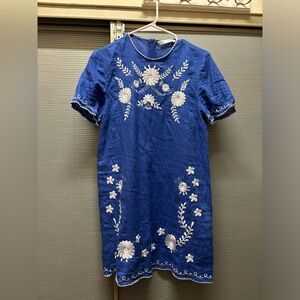 Like new blue Zara mini dress size small
